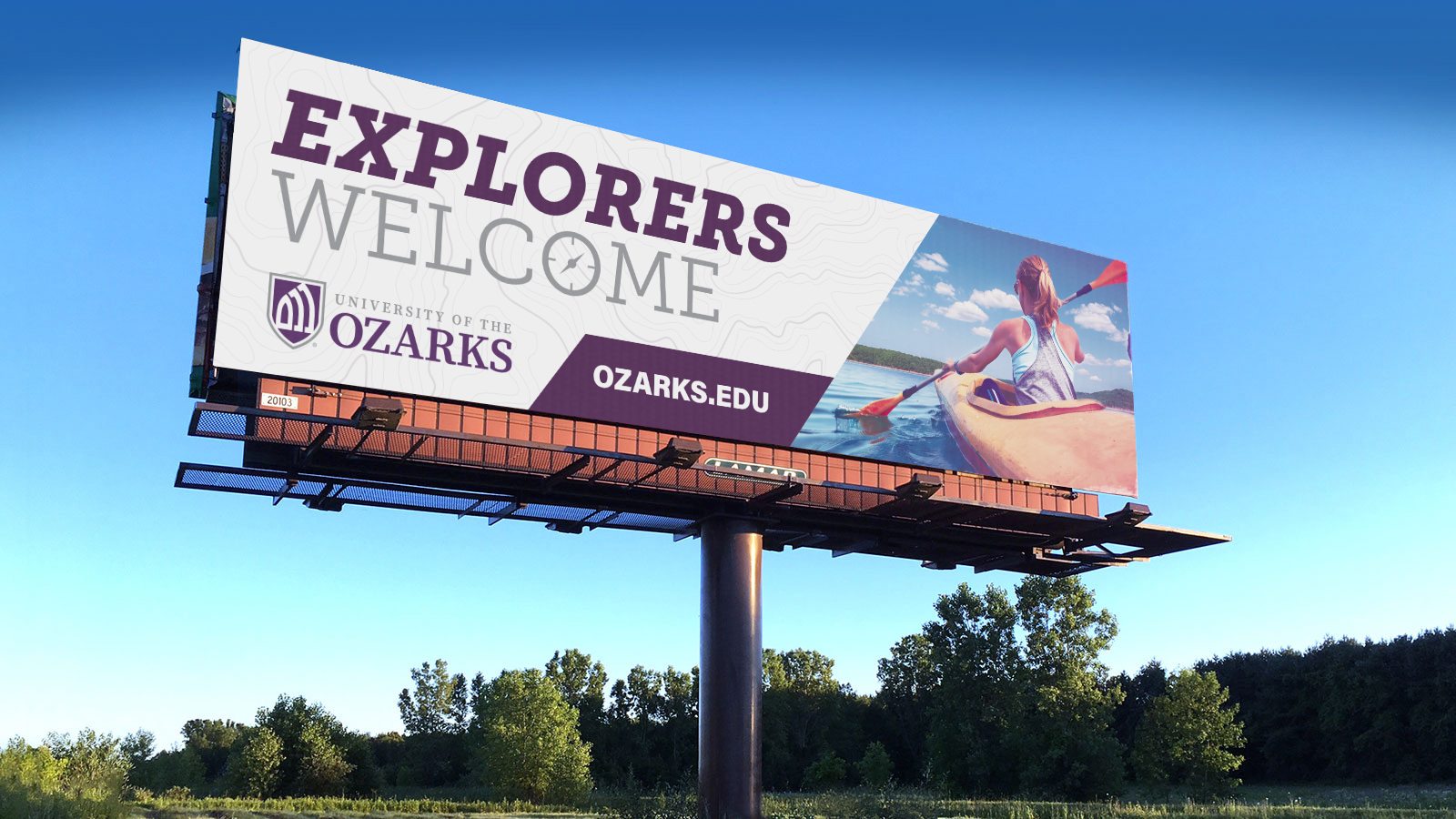 Ozarks Interstate Billboard: Explorers Welcome